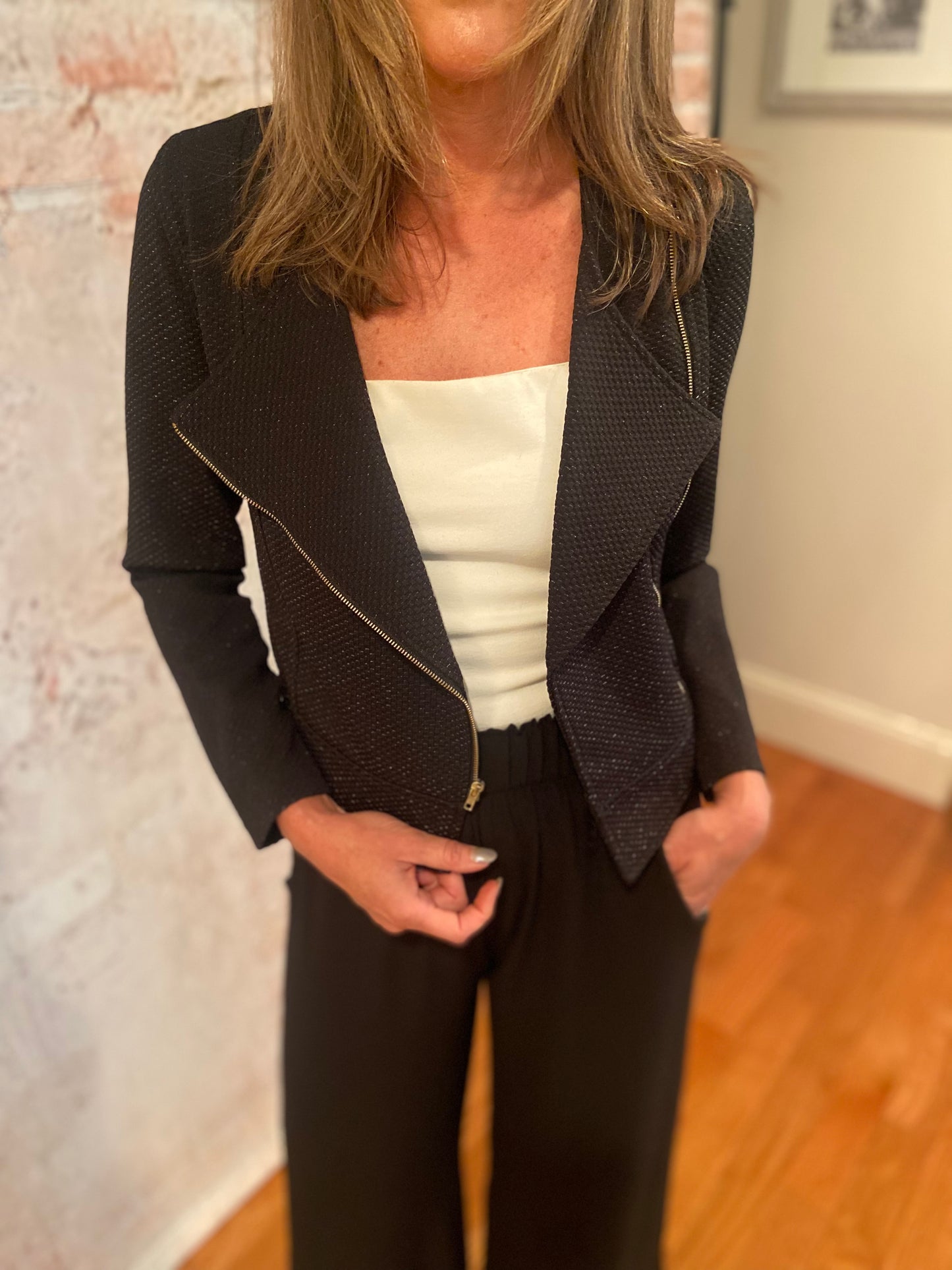 Starlet Jacquard Moto Jacket